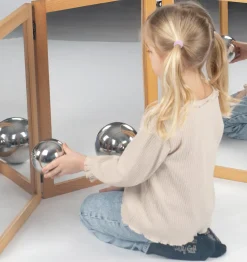 Spejlkugler af stål, 4 stk