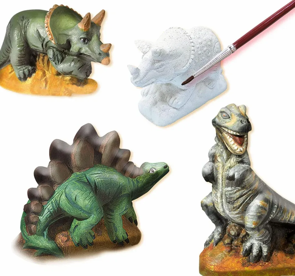 Støb & Mal - Dinosaurer, 3 forskellige