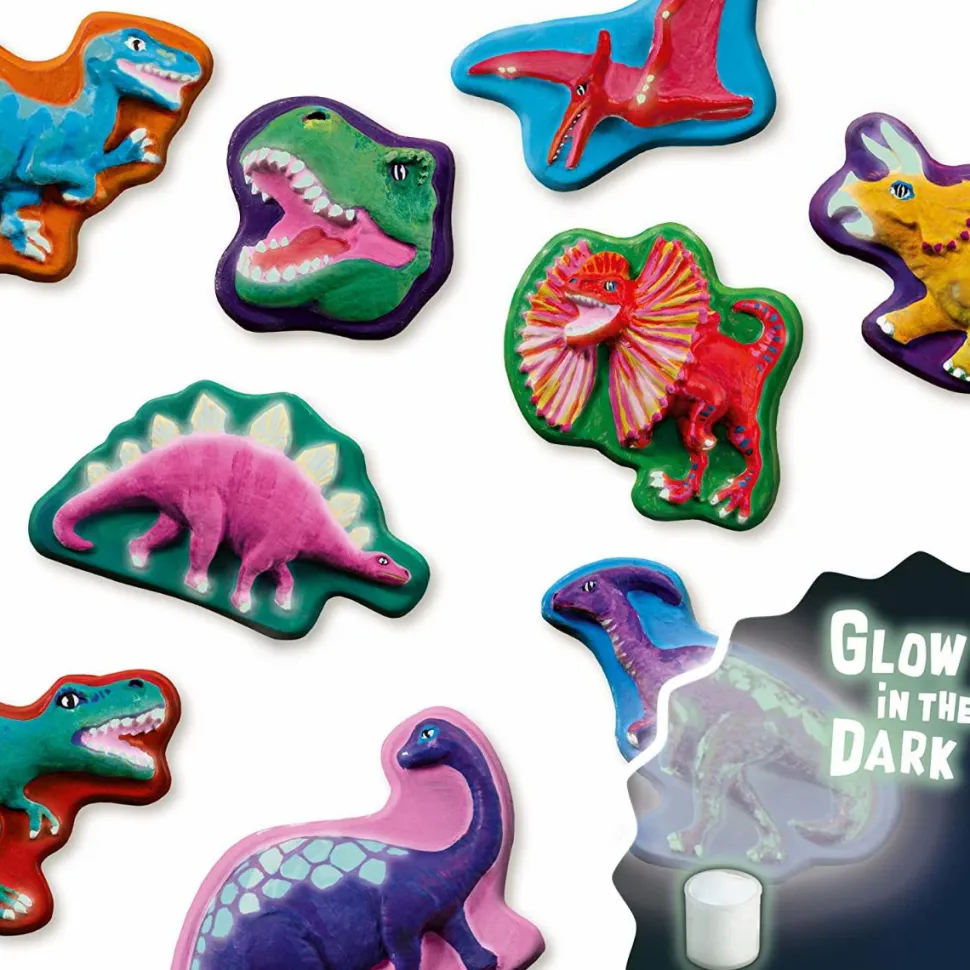 Støb & Mal - Dinosaurer, Glow-in-the-dark