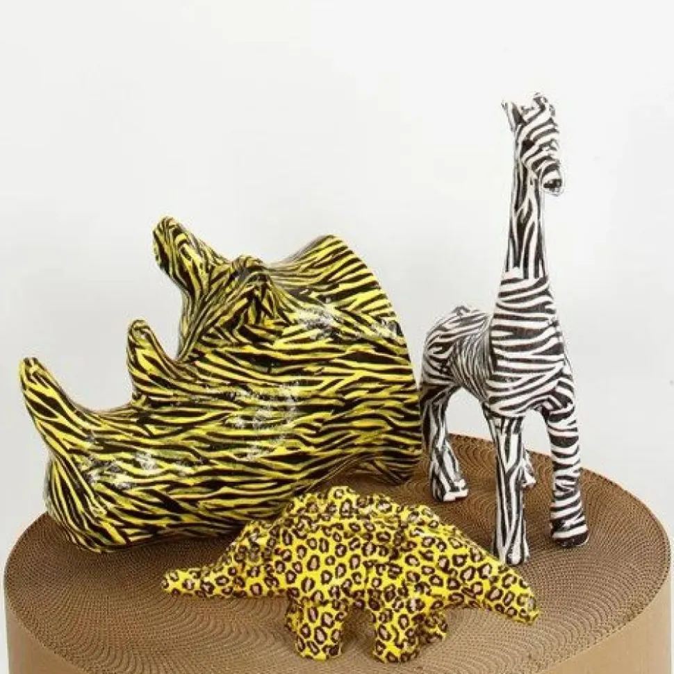 Stegosaurus af papmaché - L: 21,9 cm