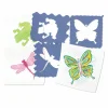 Stencil - Naturmotiver, 10 stk