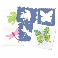 Stencil - Naturmotiver, 10 stk