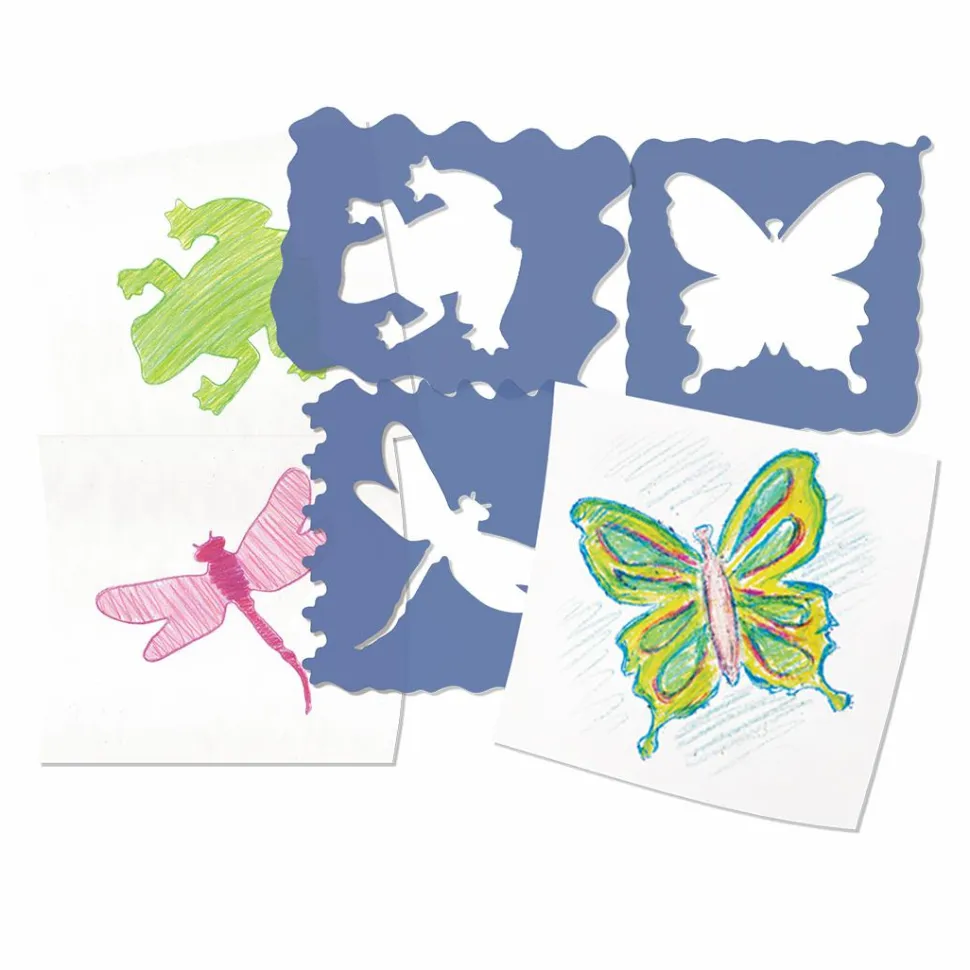 Stencil - Naturmotiver, 10 stk