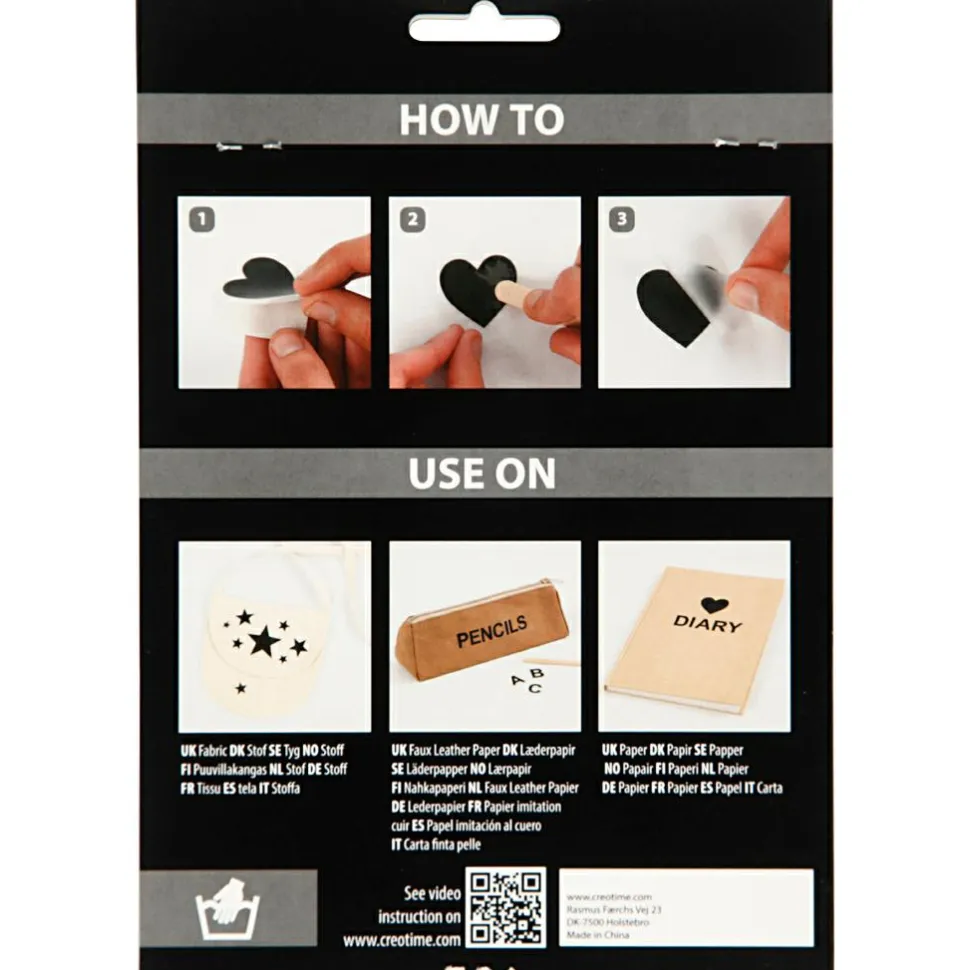 Stickers til tekstildekoration - Kalendertal, røde