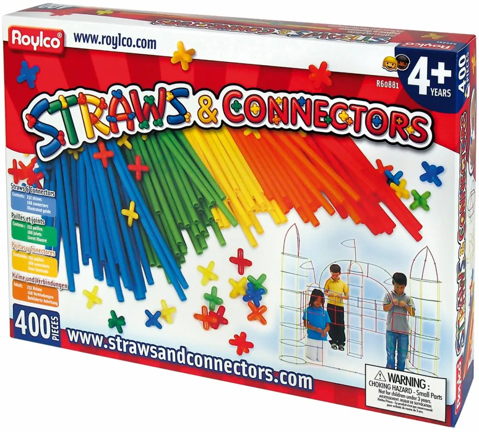 Straws & Connectors byggesæt, 400 dele