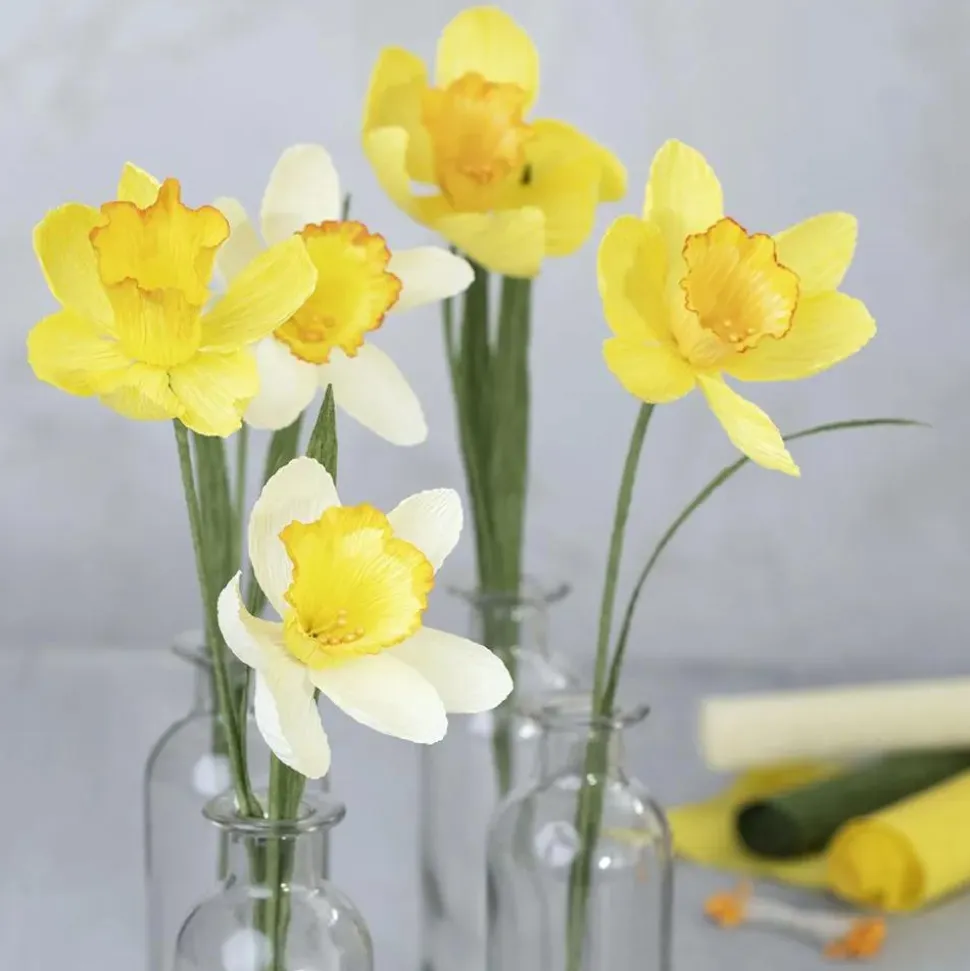 Støvdragere til papirblomster - Orange, 100 stk