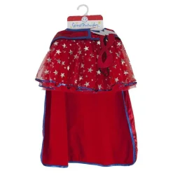 Superheltinde m. skørt og maske, str. 4-7 år