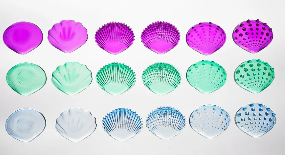 Taktilskaller - Transparente, 108 stk