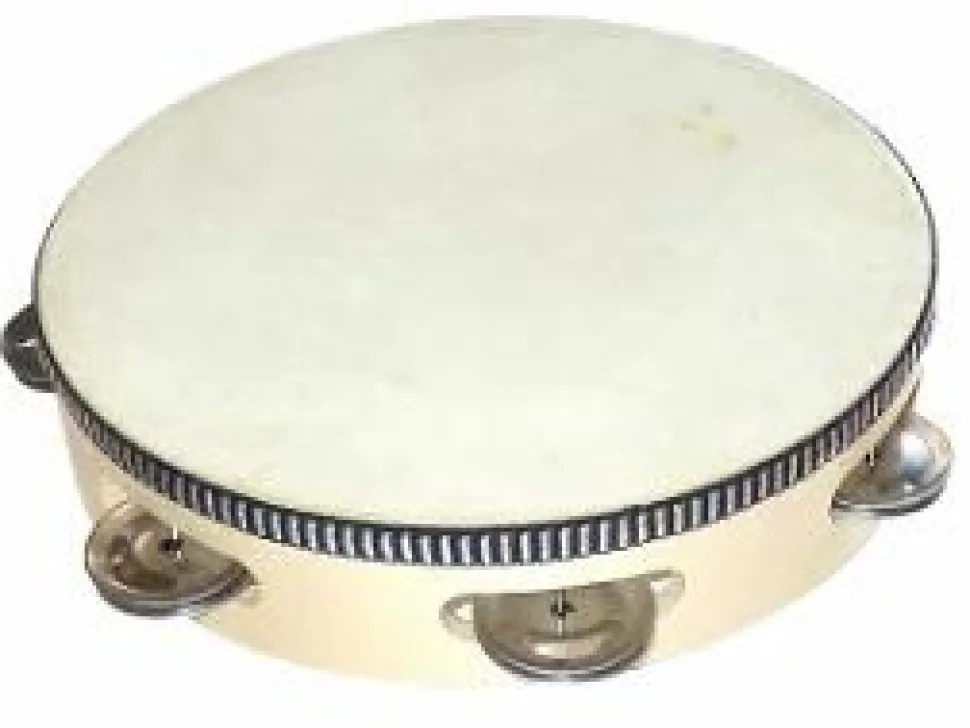 Tamburin m. skind 15cm