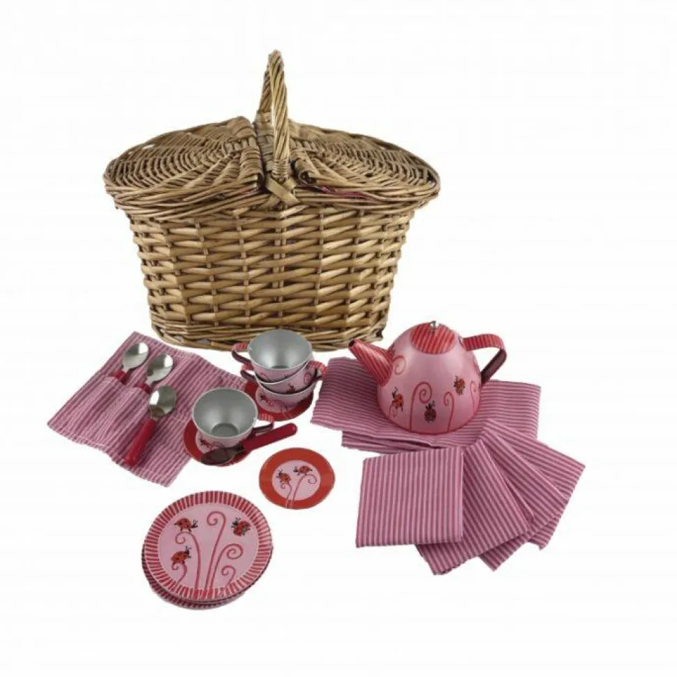 Tesæt i fletkurv - Mariehøner