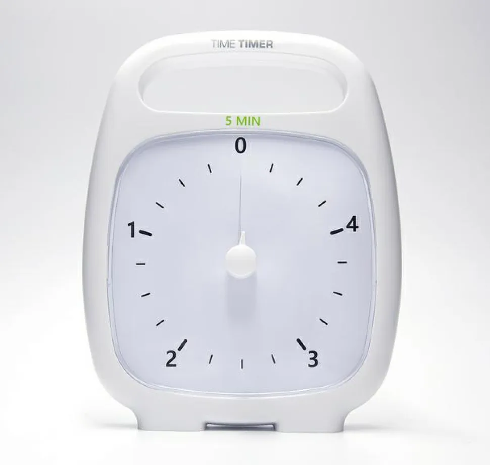 Time Timer PLUS Hvid (14x18 cm.) - 5 min.