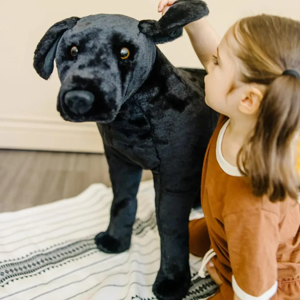 Tøjdyr i plys - Labrador, sort