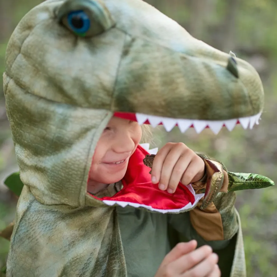 T-Rex kappe m. klør - Grøn, str. 4-6 år