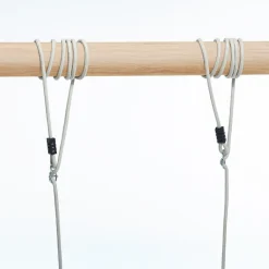 Trægynge 44 x 17,5 cm - 6 meter (beige reb)