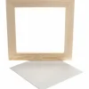 Træramme m. malerplade (25,8 x 25,8 cm)