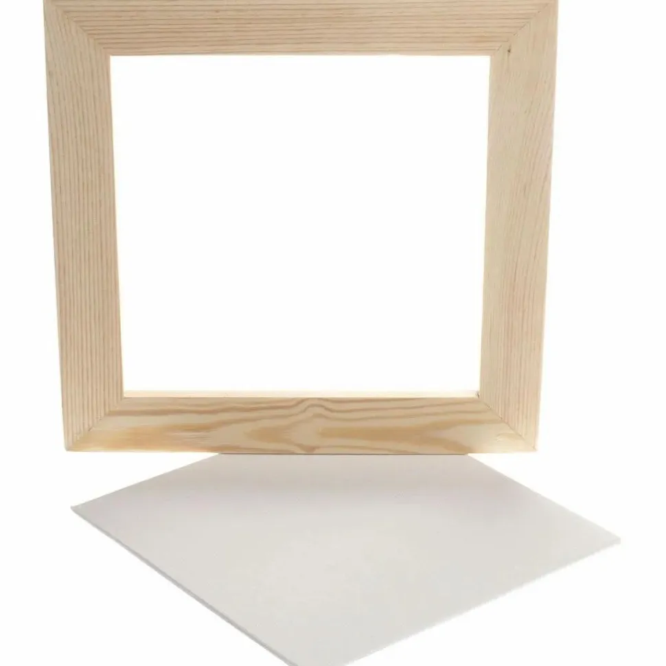 Træramme m. malerplade (25,8 x 25,8 cm)