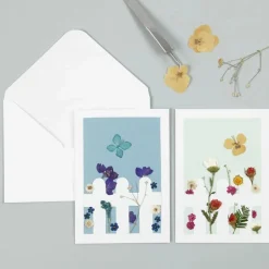 Tørrede blomster/blade - Råhvid, 19 ass.