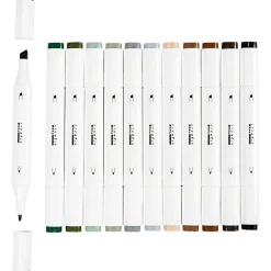 Twin Markers - Natur, 12 stk