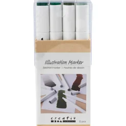 Twin Markers - Natur, 12 stk